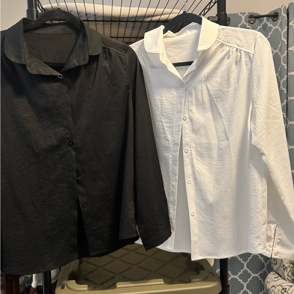 Ladies Classic Shirt - Black / White
